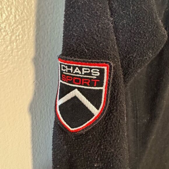 Black Chaps Sport 1/2 Zip Fleece Jacket Size S EUC - Picture 5 of 6
